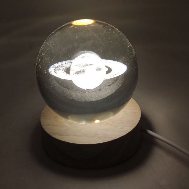 Нічник-світильник "Планета Сатурн", 8 см