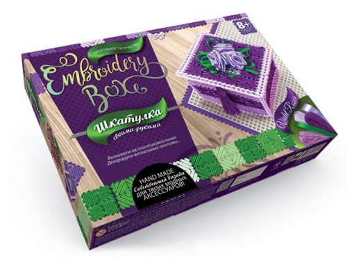 Набір для творчості "Шкатулка Embroidery Box: Violet Roses" фото