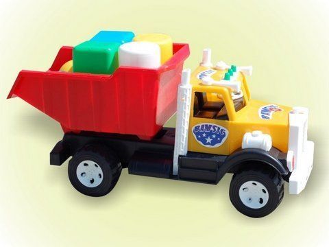 Вантажівка "Фарго-будівельник" з кубиками фото