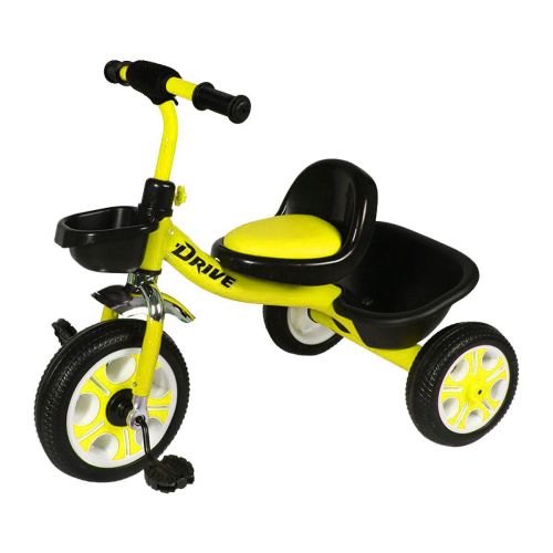 Велосипед триколісний "Drive" жовтий фото