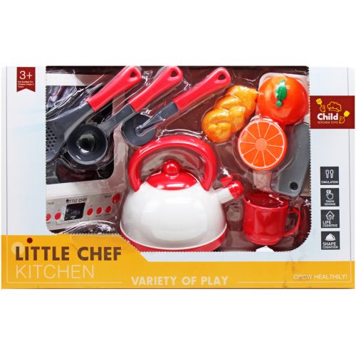 Плита на батарейках "Little Chef", з продуктами та посудом фото