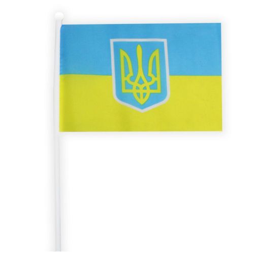 Прапор України з тризубом 45 х 30 см фото
