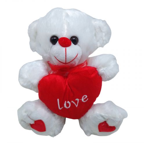 Мʼяка іграшка “Ведмедик з серцем”, підсвічування, 23 см фото