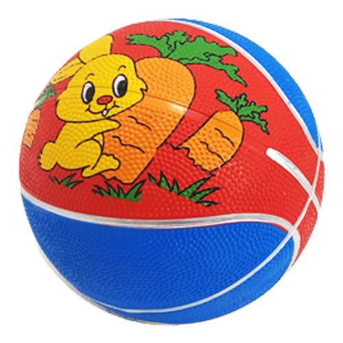Мʼяч баскетбольний дитячий, d=19 см (синій+червоний) фото
