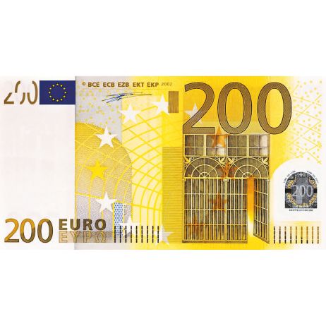 Конверт вітальний "200 євро " (укр) фото