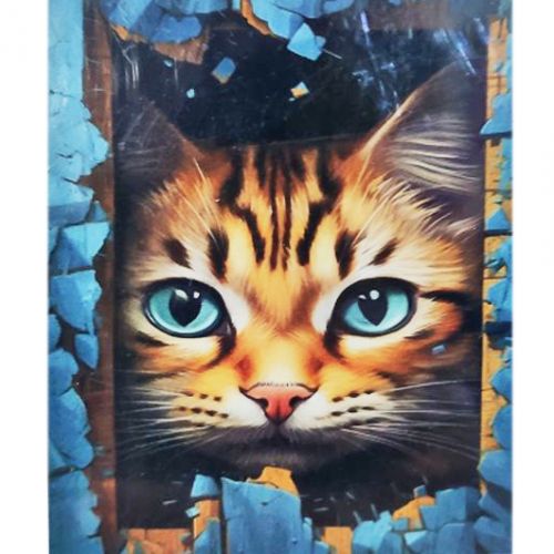 Алмазна мозаїка, без підрамника "Кошеня з блакитними оченятами" 40х50 см фото