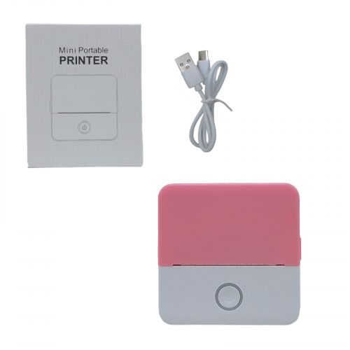 Портативний термопринтер "Portable mini printer" (рожевий) фото