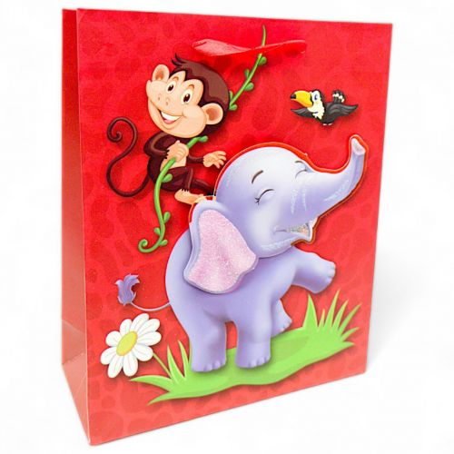 Пакет подарунковий "Слоненя" 23,5х19,5 см фото