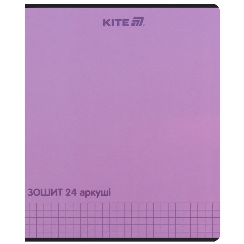 Зошит 24 арк. , кл. , софт тач + УФ лак, Kite One color Зошит 24 арк. , кл. , софт тач + УФ лак, Kite One color