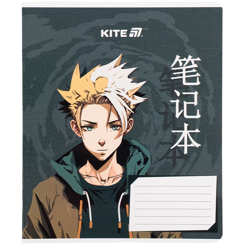 Зошит 18 арк. , кл. , гібр. лак + УФ лак, Kite Anime Зошит 18 арк. , кл. , гібр. лак + УФ лак, Kite Anime