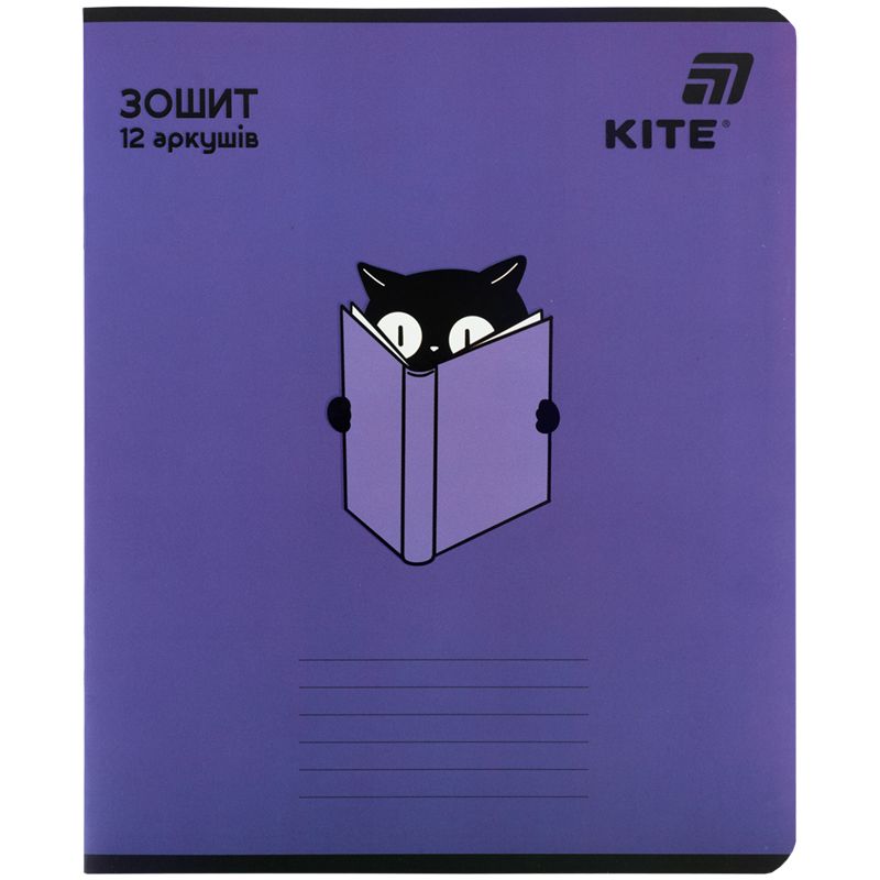 Тетрадь 12 л. , кл. , софт тач + УФ лак объемный, Kite OC  фото 10