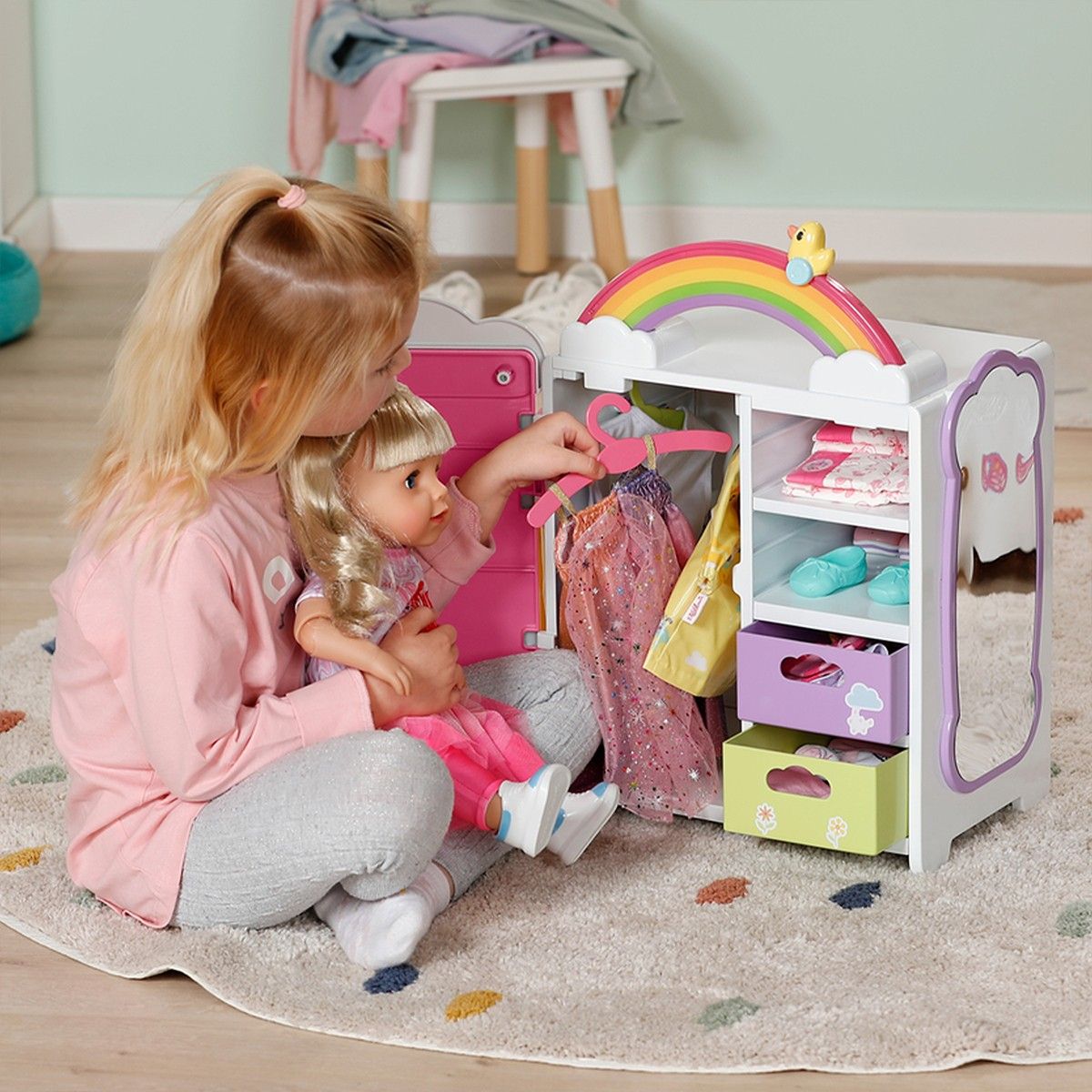 Игровой набор Baby Born – Гардероб с радугой и уточкой (свет, звук)  фото 10