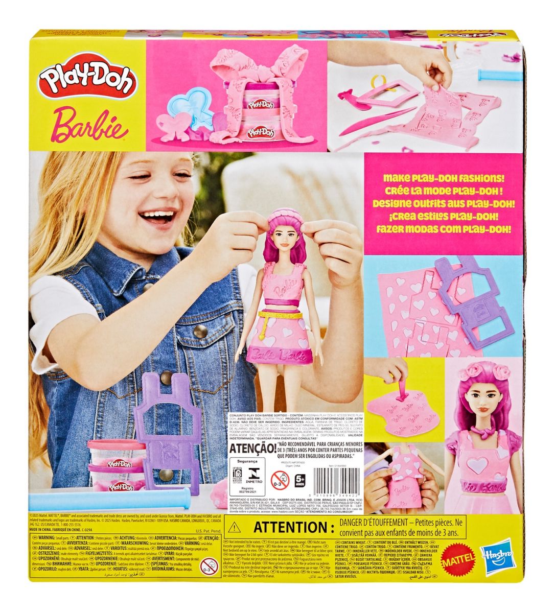 PD Набір для творчості з масою для ліплення Barbie.  Серця та волосся  фото 10