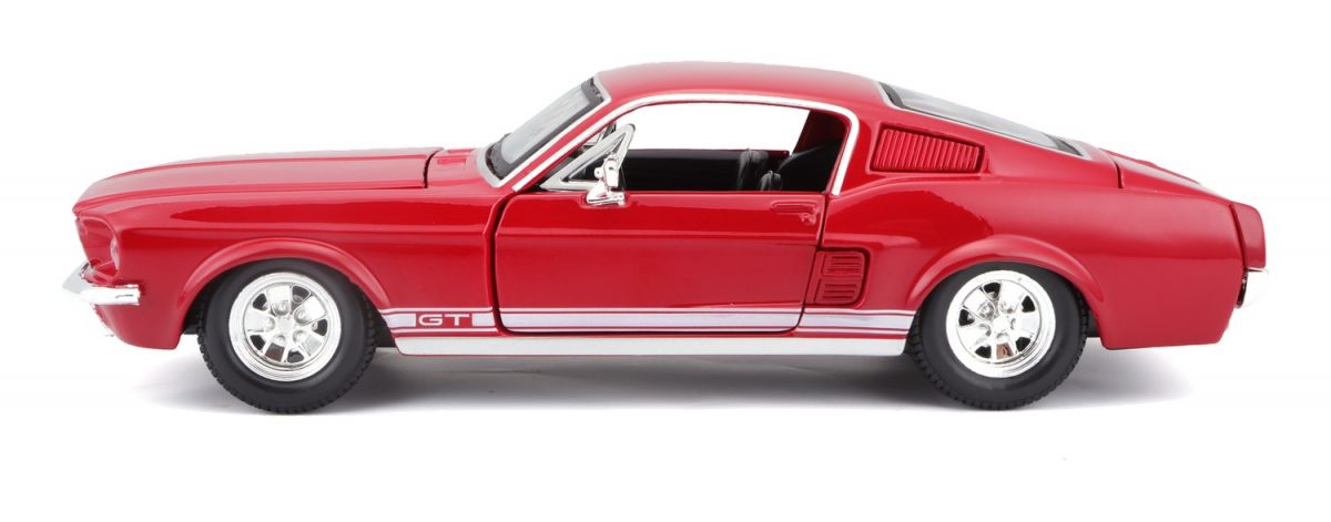 Машинка игрушечная 1967 Ford Mustang GT масштаб 1:24 красный  фото 10