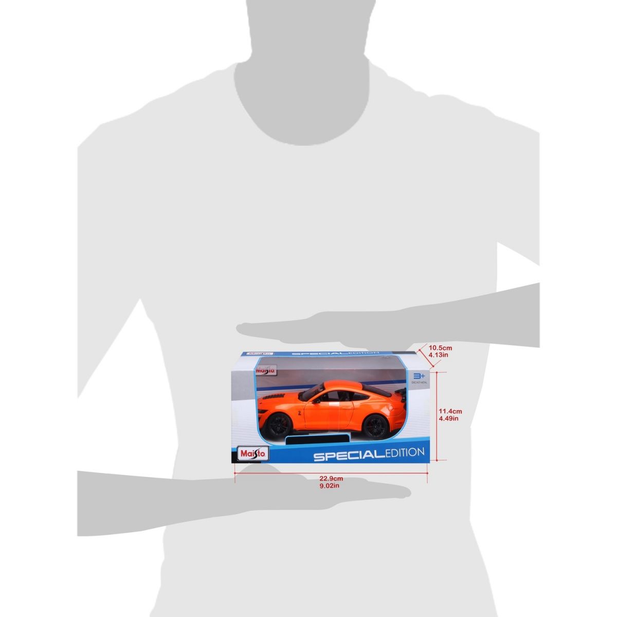 Автомодель в масштабе 1:24 - 2020 Ford Mustang Shelby GT500 оранжевый  фото 10