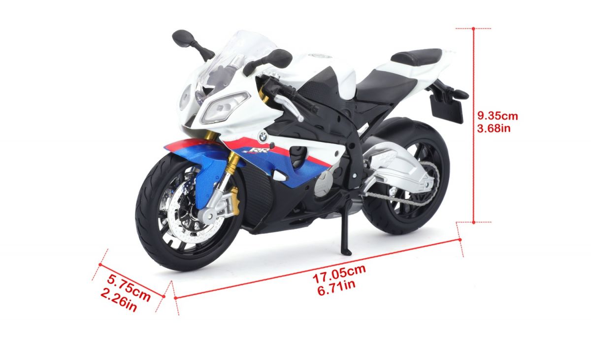 Мотоцикл игрушечный BMW S1000RR в масштабе 1:12  фото 10