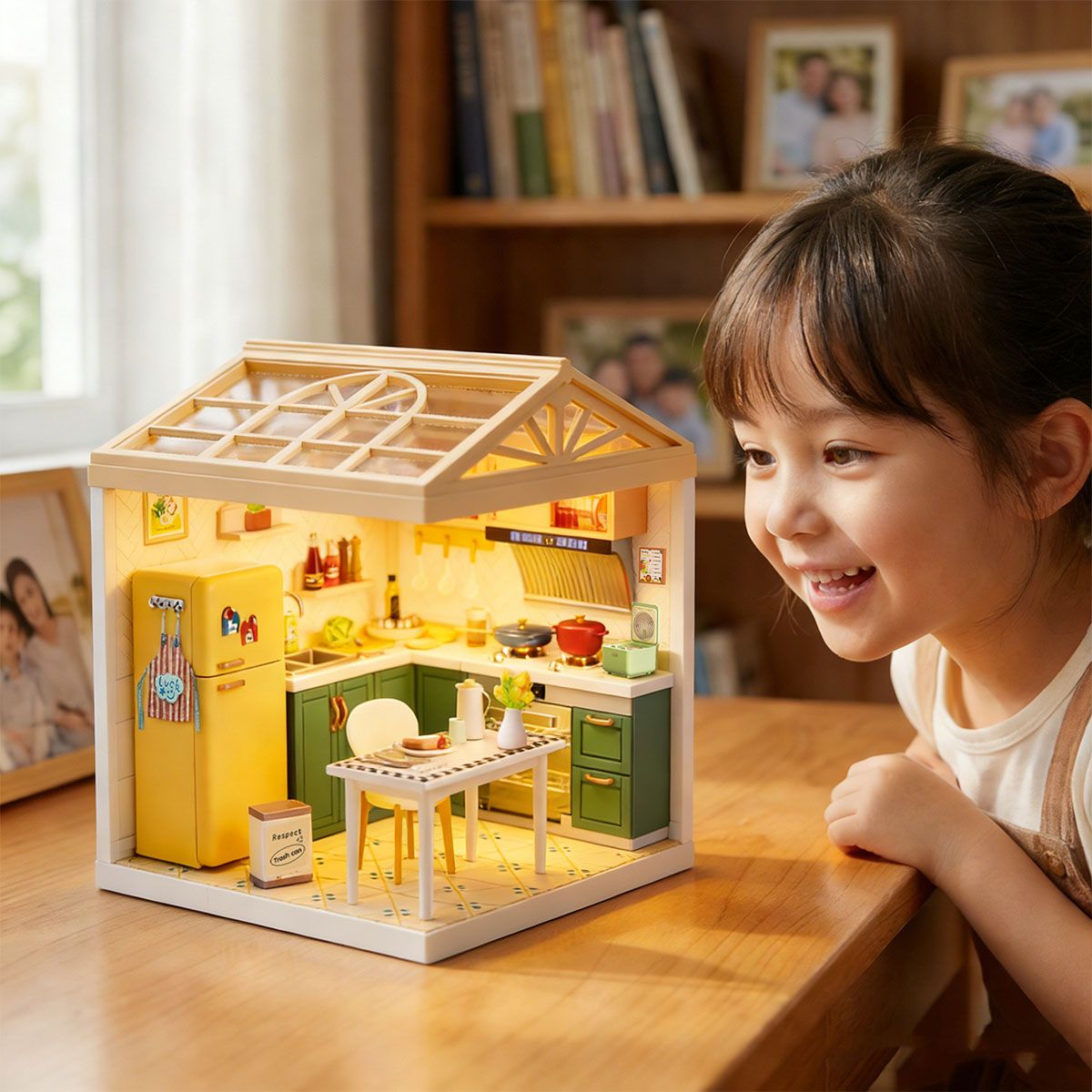 Конструктор-румбокс Mini House серии Интерьер – Кухня (свет)  фото 10