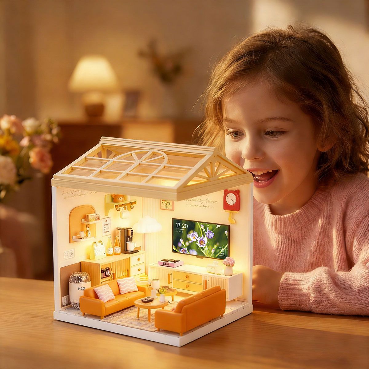 Конструктор-румбокс Mini House серії Інтер'єр – Вітальня (світло)  фото 10