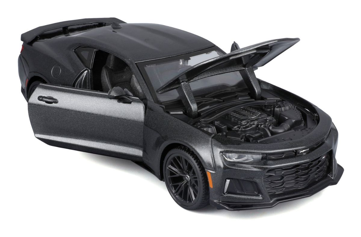Збірна модель автомобіля 2017 Chevrolet Camaro ZL1, масштаб 1:24 металік сірий  фото 10