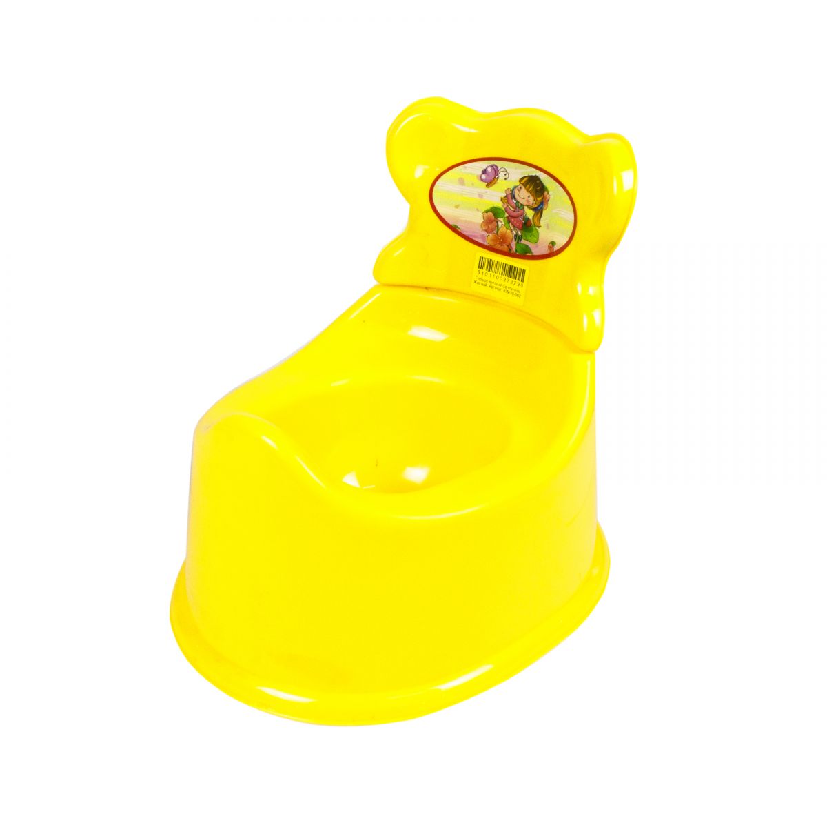 Горщик дитячий зі спинкою (жовтий)