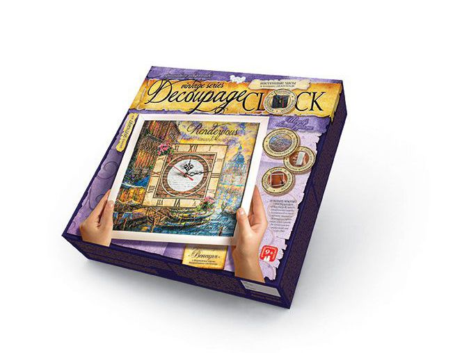 Комплект креативного творчества "Decoupage Clock", с рамкой, DKC-01-01