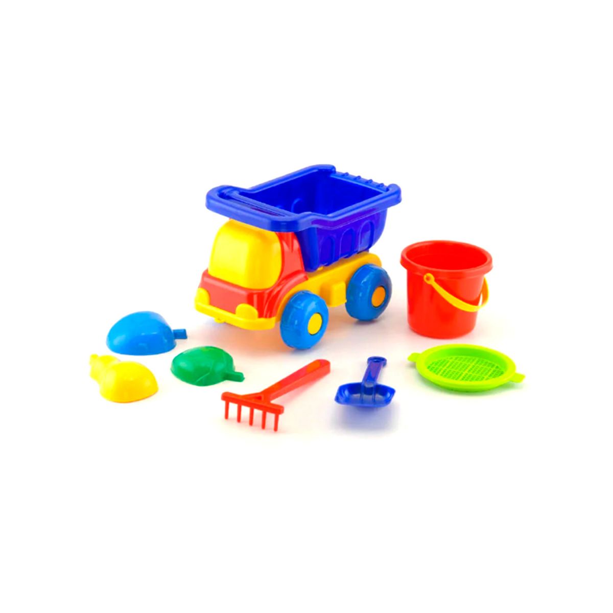 Машинка "Бджілка №3" з пісочним набором (синя)  фото 1