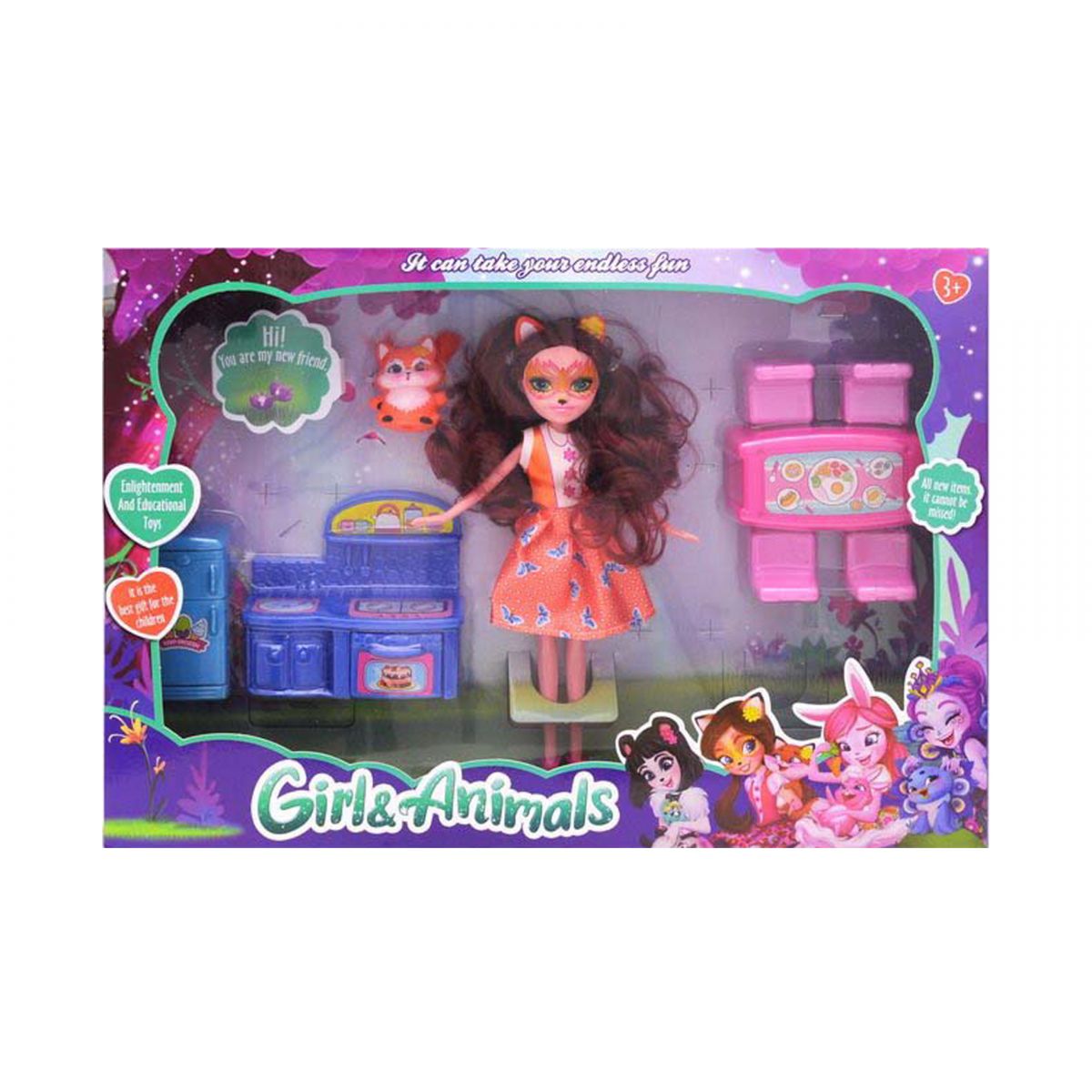 Кукла "Enchantimals: Felicity Fox" с кухней