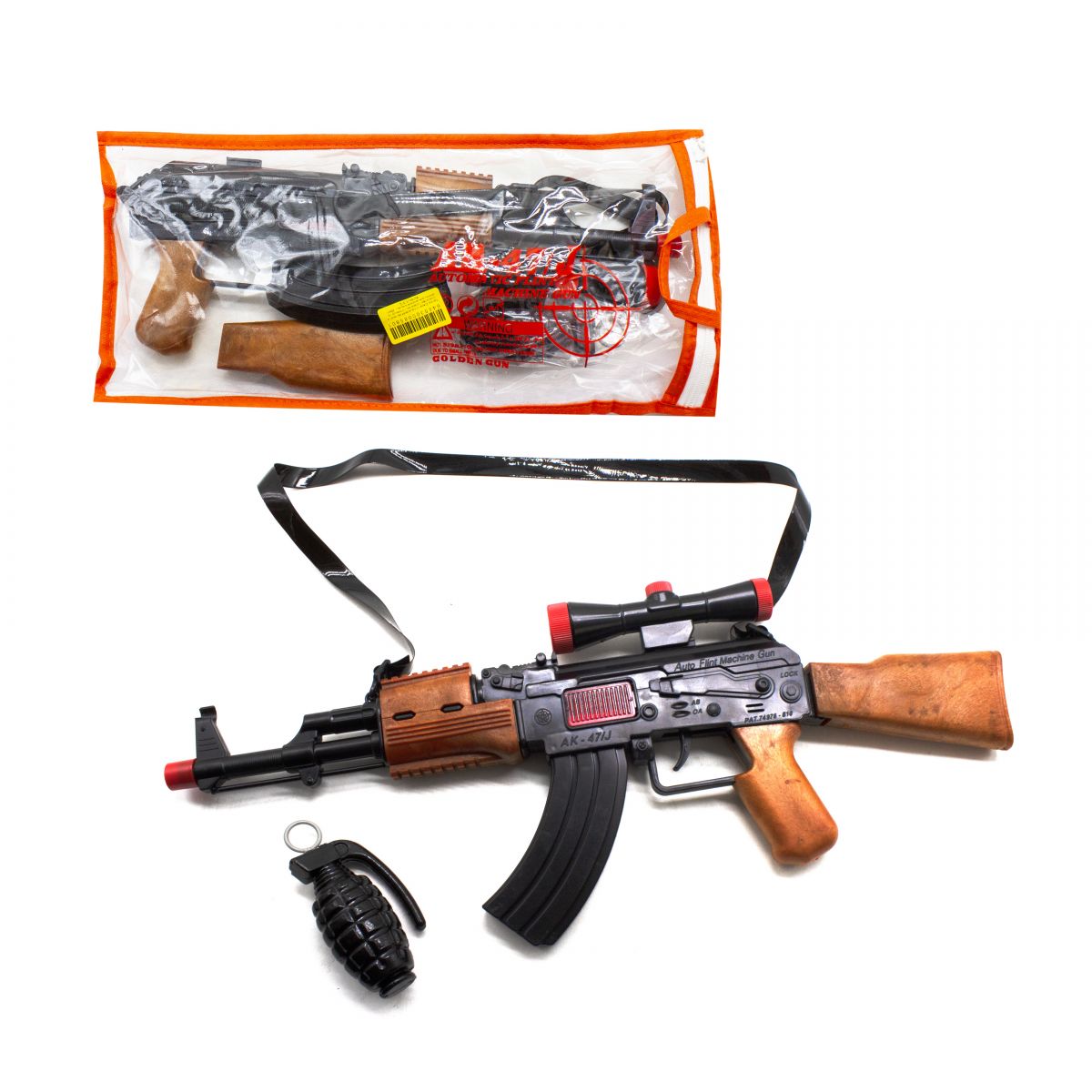 Автомат-трещетка "AK-47" з гранатою