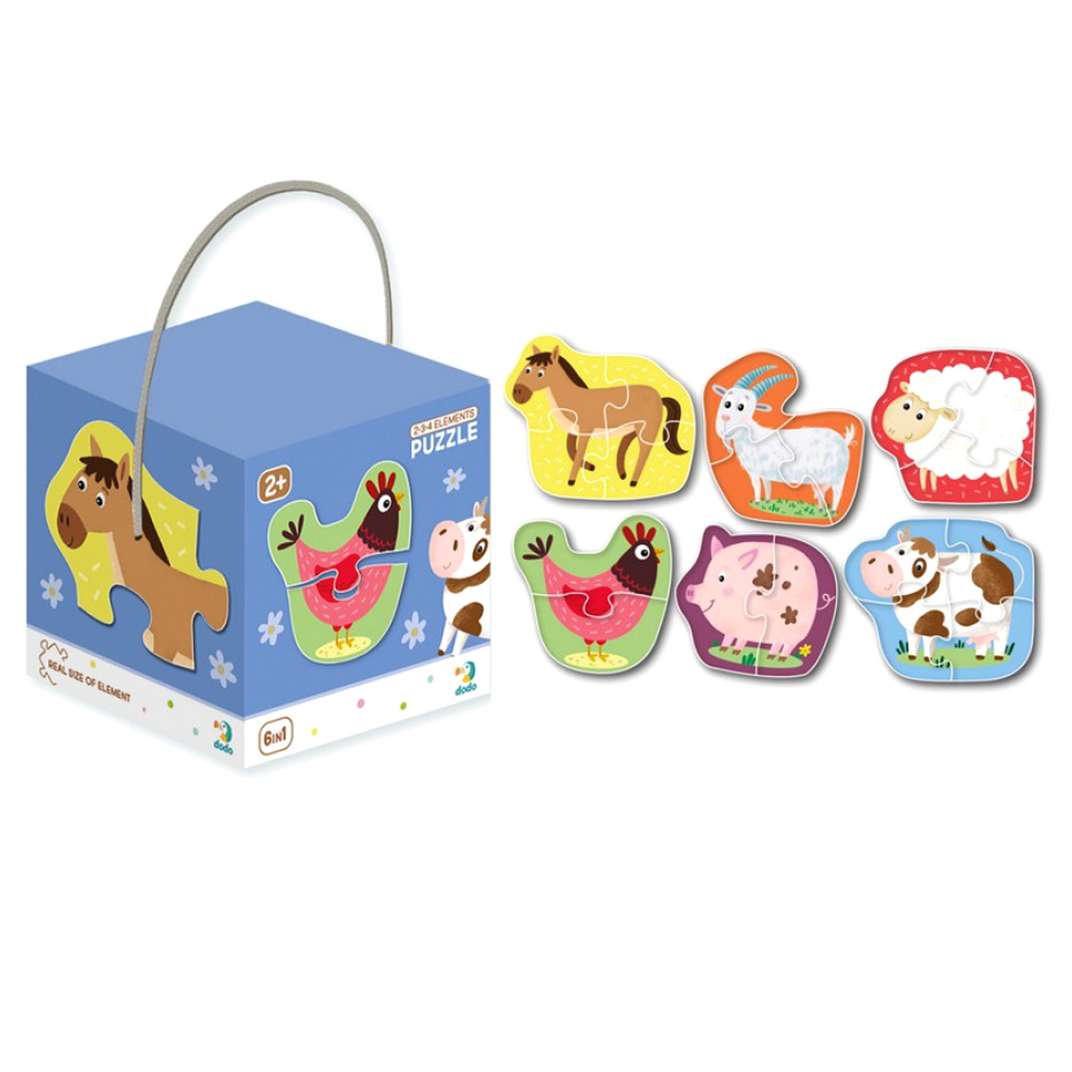 Пазли "Домашні тварини", 2-3-4 елемента  фото 1