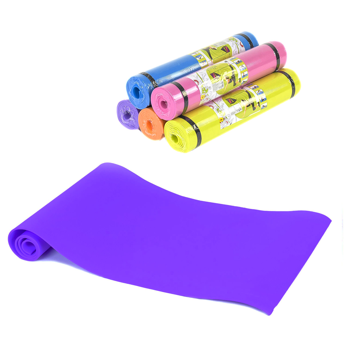 Килимок для йоги, 4 мм (фіолетовий)