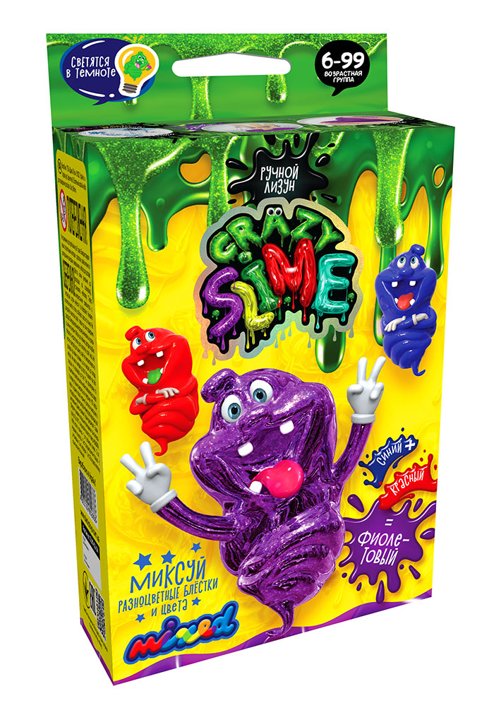 Набір для дослідів "Crazy Slime - Лизун своїми руками" (фіолетовий) Набір для дослідів "Crazy Slime - Лизун своїми руками" (фіолетовий)