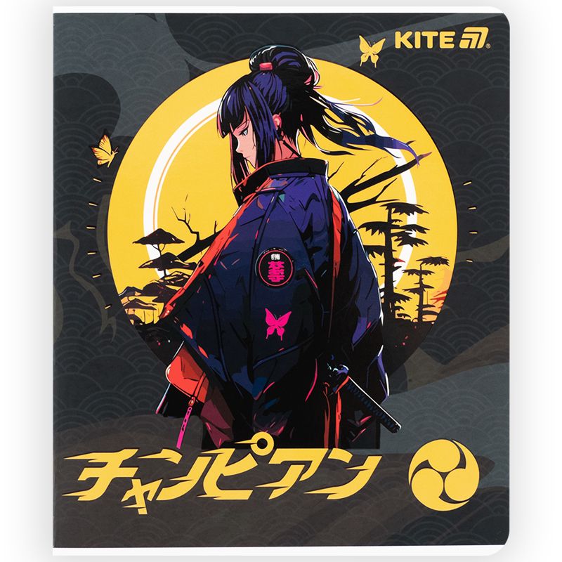 Зошит 48 арк. , кл. , софт тач + УФ лак, Kite Anime Зошит 48 арк. , кл. , софт тач + УФ лак, Kite Anime