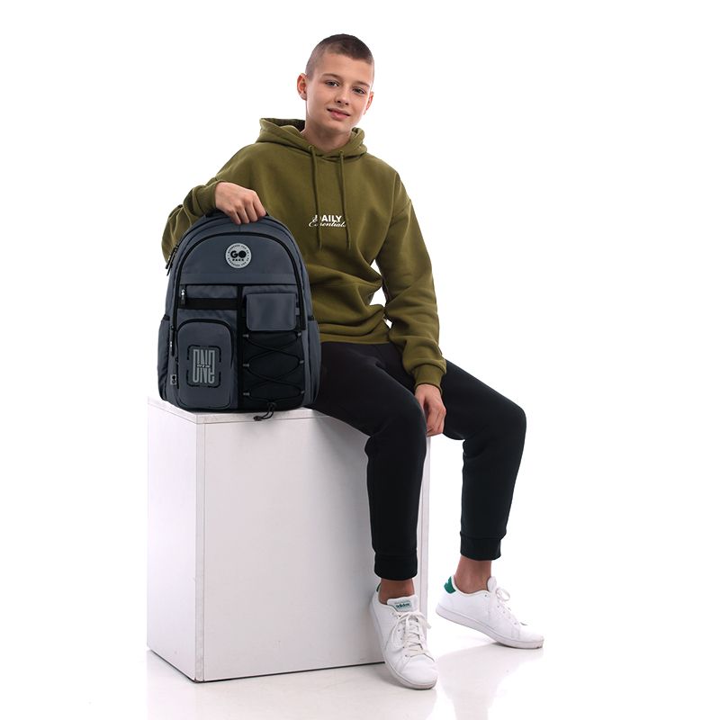 Рюкзак GoPack Education Teens 184 темно-сірий  фото 11