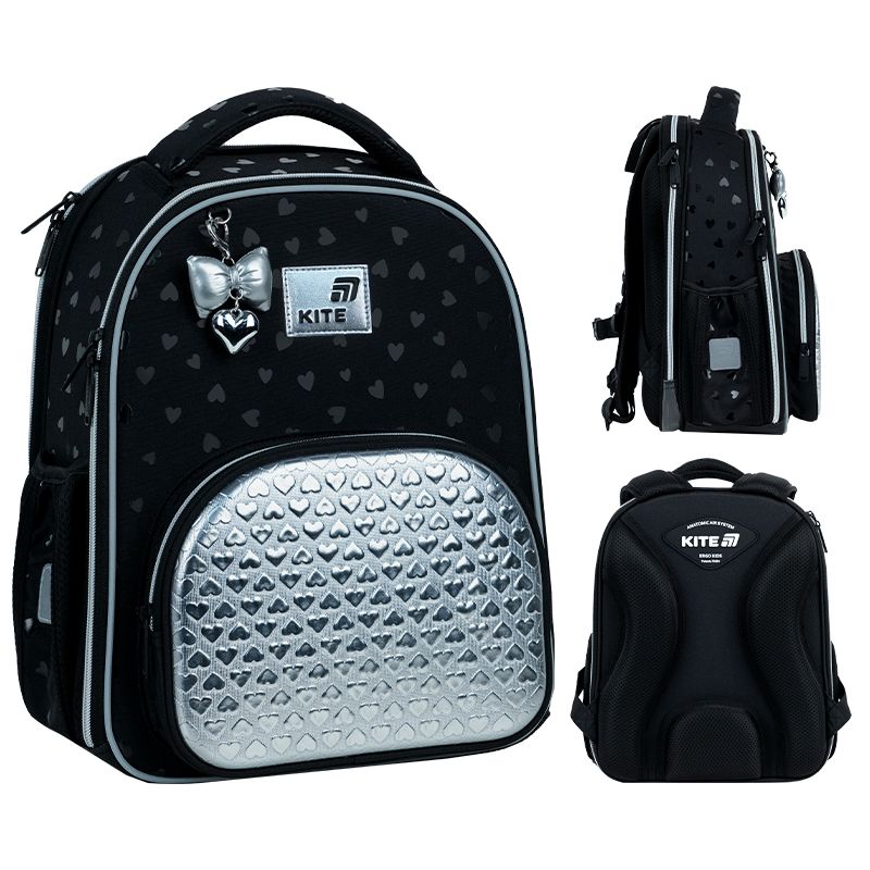 Рюкзак Kite Education каркасний 556 Black&Silver  фото 11