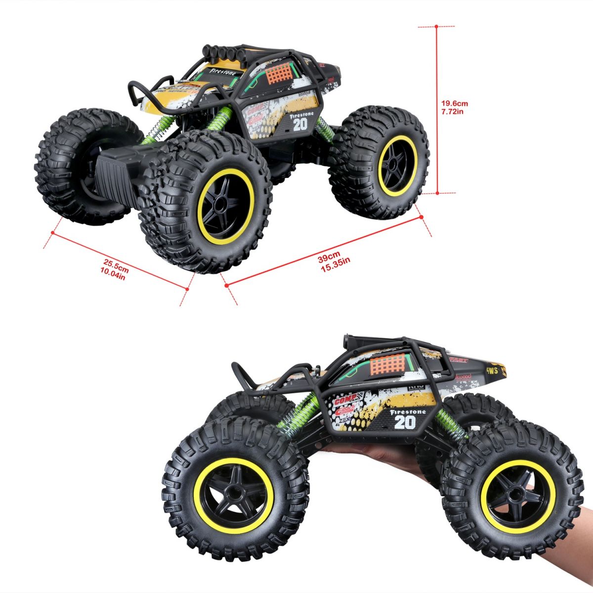Машина на радіокеруванні Rock Crawler Pro чорний  фото 11