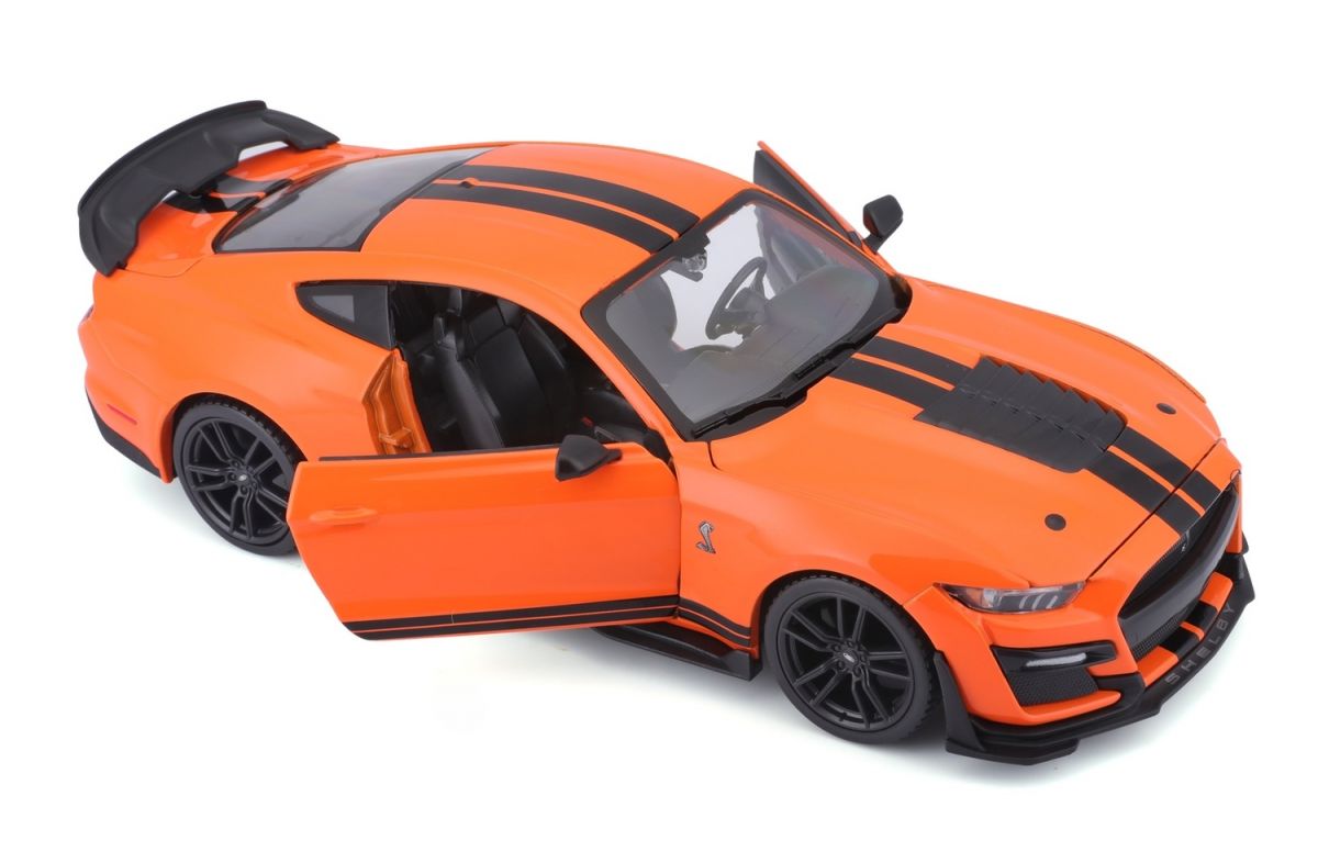 Автомодель в масштабе 1:24 - 2020 Ford Mustang Shelby GT500 оранжевый  фото 11