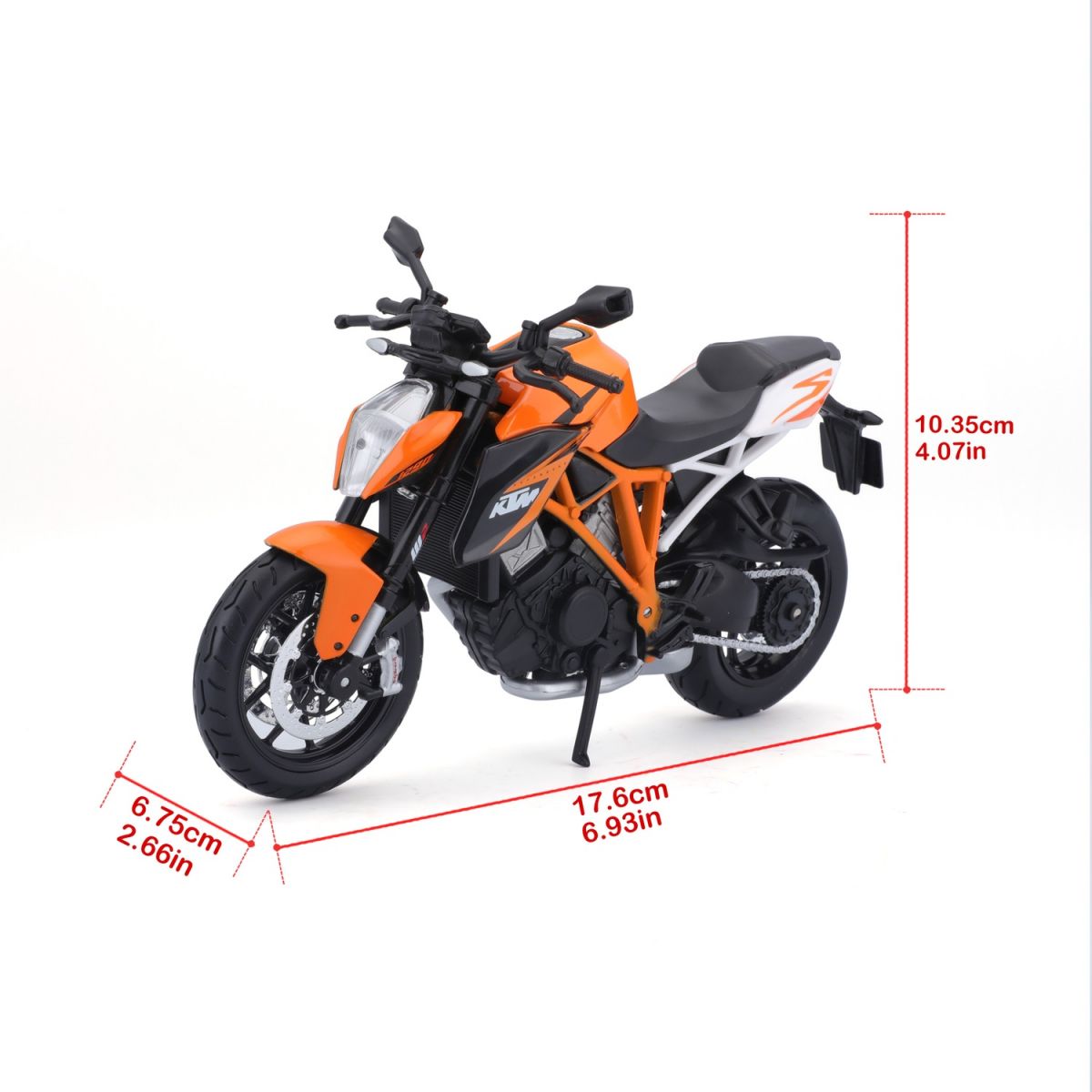 Мотоцикл іграшковий KTM Super Duke R 1290 в масштабі 1:12  фото 11