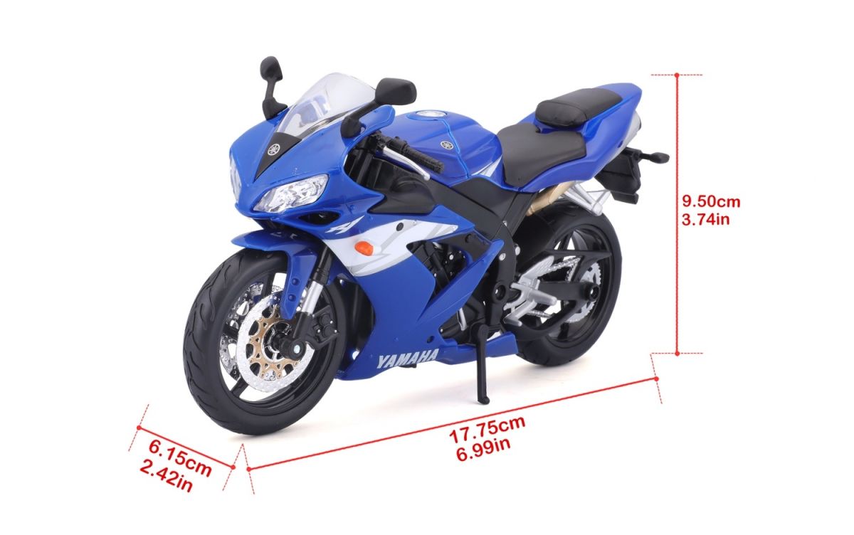 Мотоцикл іграшковий Yamaha YZF-R1 в масштабі 1:12  фото 11