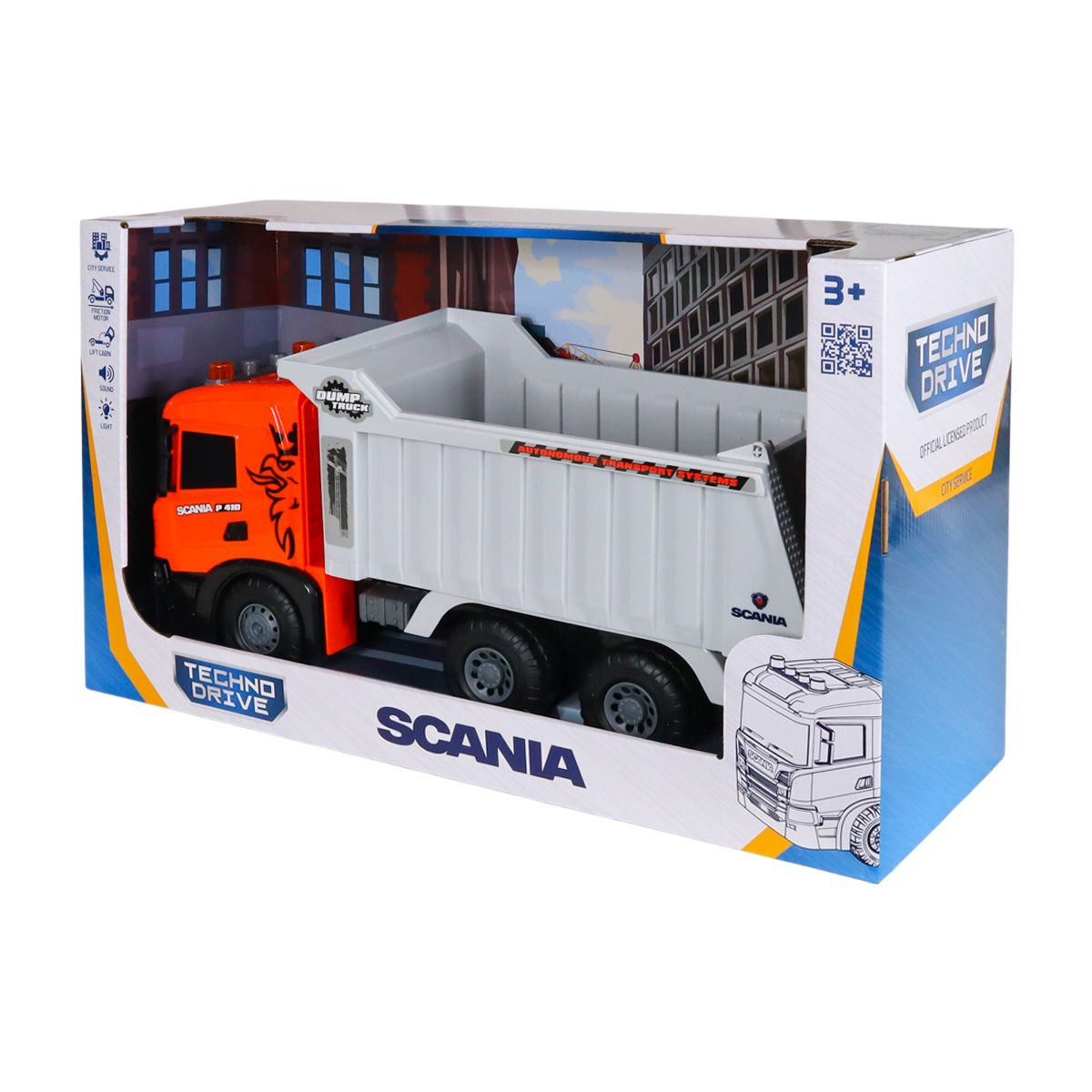 Автомодель серии Super Big Truck – Самосвал Scania (свет, звук)  фото 11