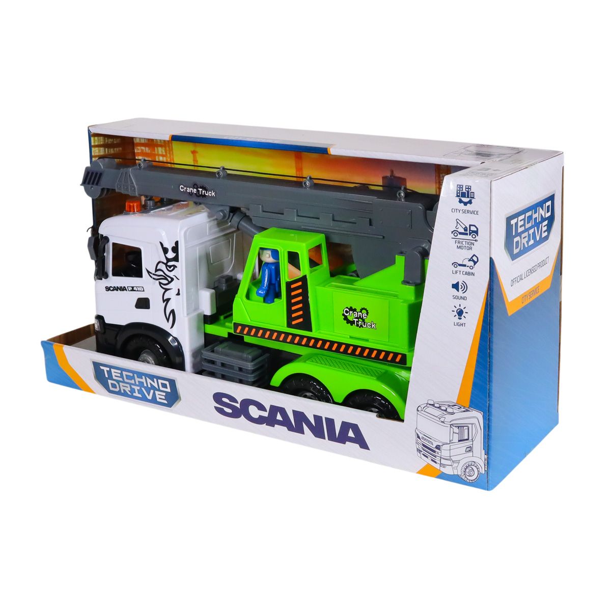 Автомодель серії Mid Truck – Автокран Scania (світло, звук)  фото 11