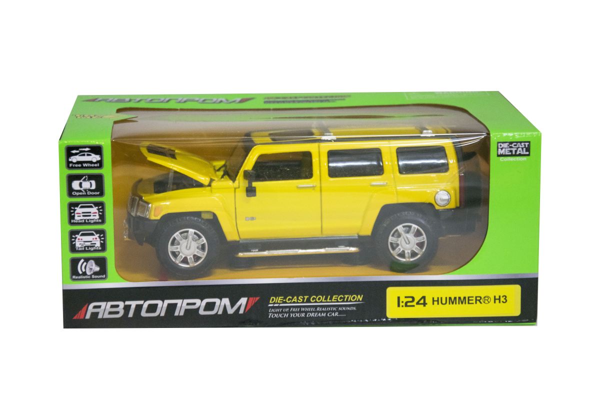 Машинка "Hummer H3" из серии "Автопром" (жёлтая)