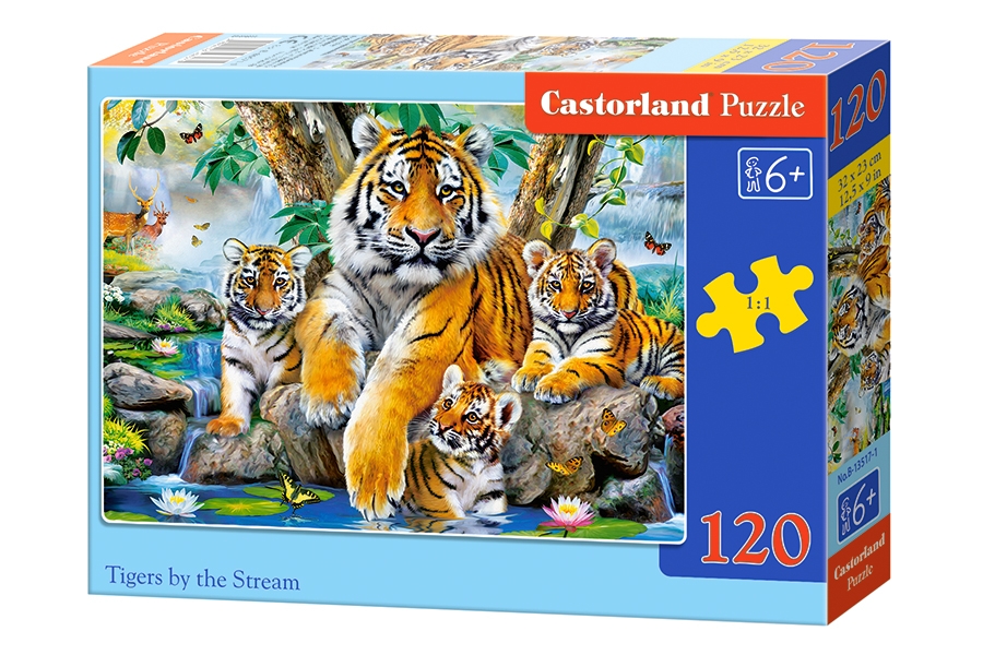 Пазлы "Семейство тигров", 120 эл