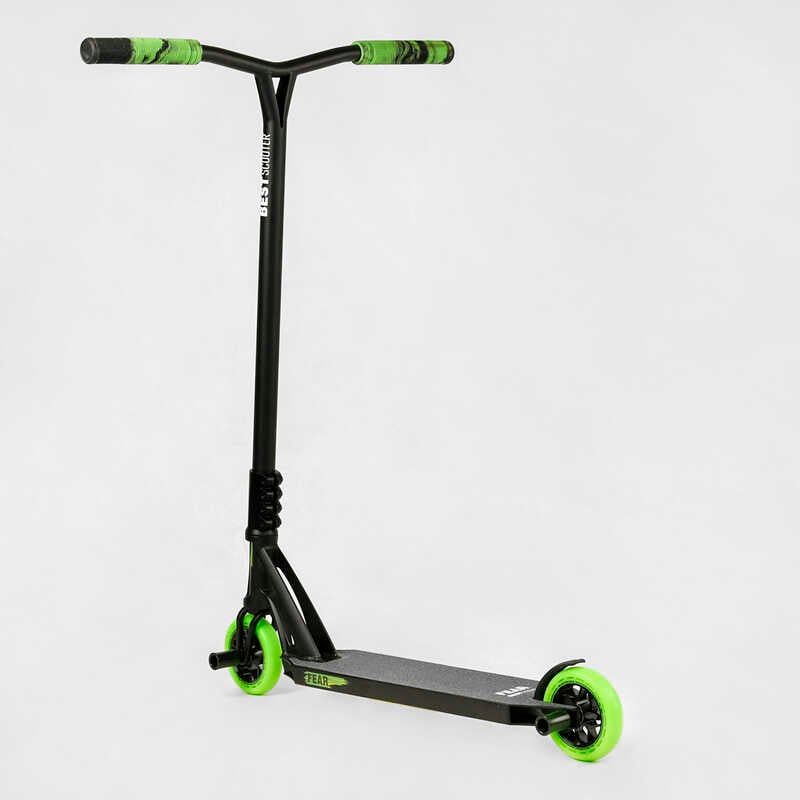 Самокат трюковий "Best Scooter" FEAR, SCS-система, ПЕГИ, алюмінієвий диск та дека, колеса PU, d=115 мм, ширина керма 58 см фото 12 Самокат трюковий "Best Scooter" FEAR, SCS-система, ПЕГИ, алюмінієвий диск та дека, колеса PU, d=115 мм, ширина керма 58 см фото 12