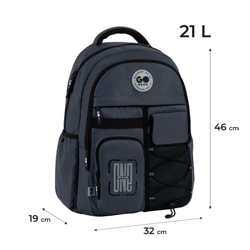 Рюкзак GoPack Education Teens 184 темно-сірий  фото 12