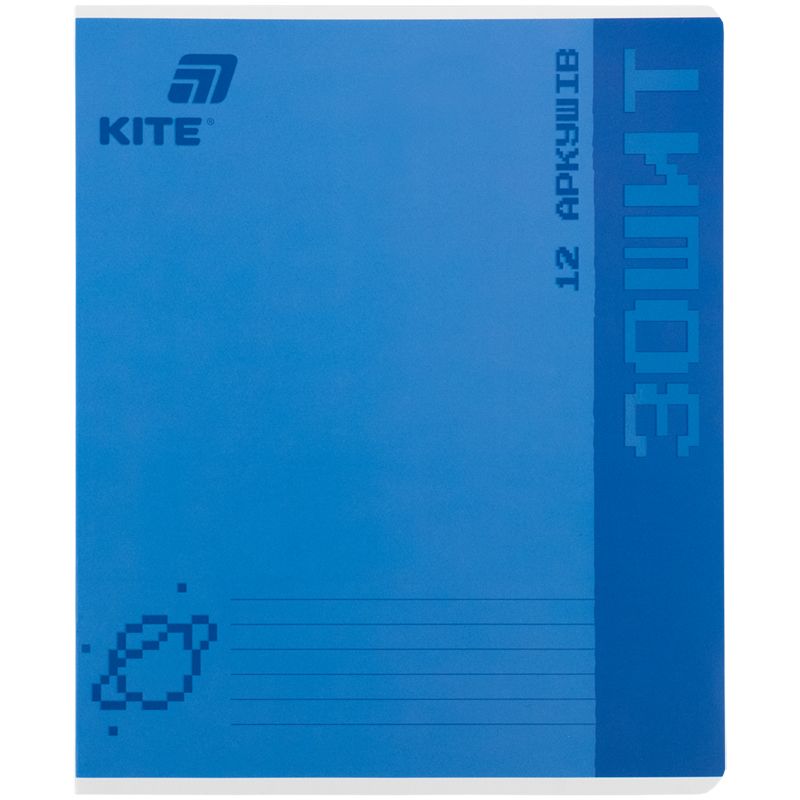Зошит 12 арк. ,  кл. ,  УФ лак об'ємний,  Kite One color  фото 12