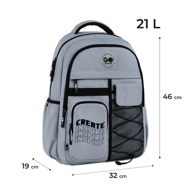 Рюкзак GoPack Education Teens 184 сірий  фото 12