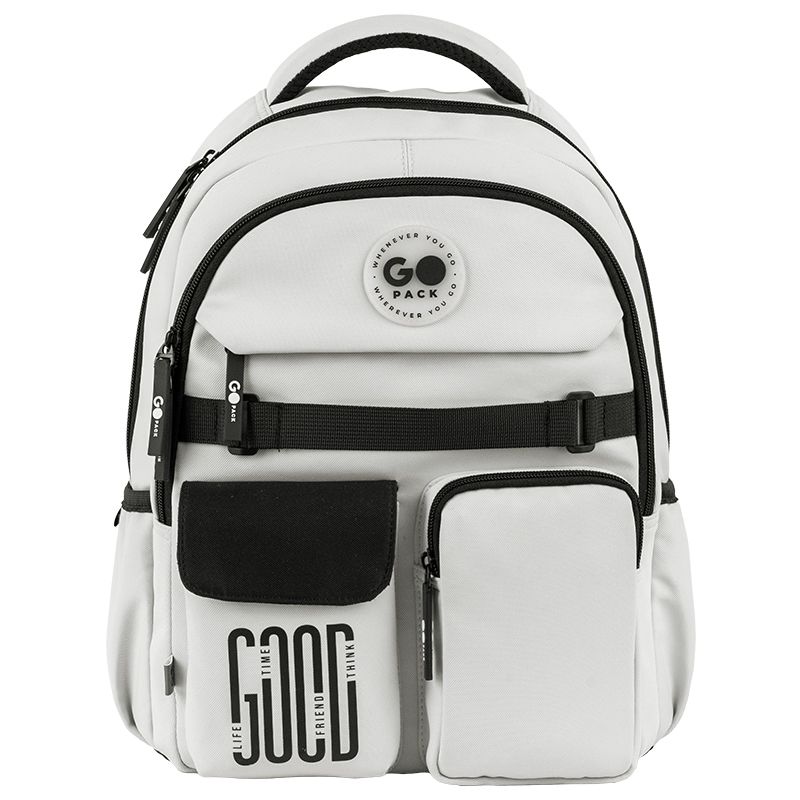 Рюкзак GoPack Education 183 светло-серый (39,5x28x15 см)  фото 12