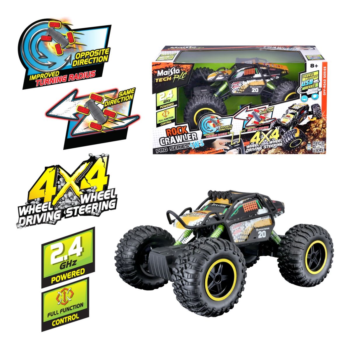 Машина на радіокеруванні Rock Crawler Pro чорний  фото 12