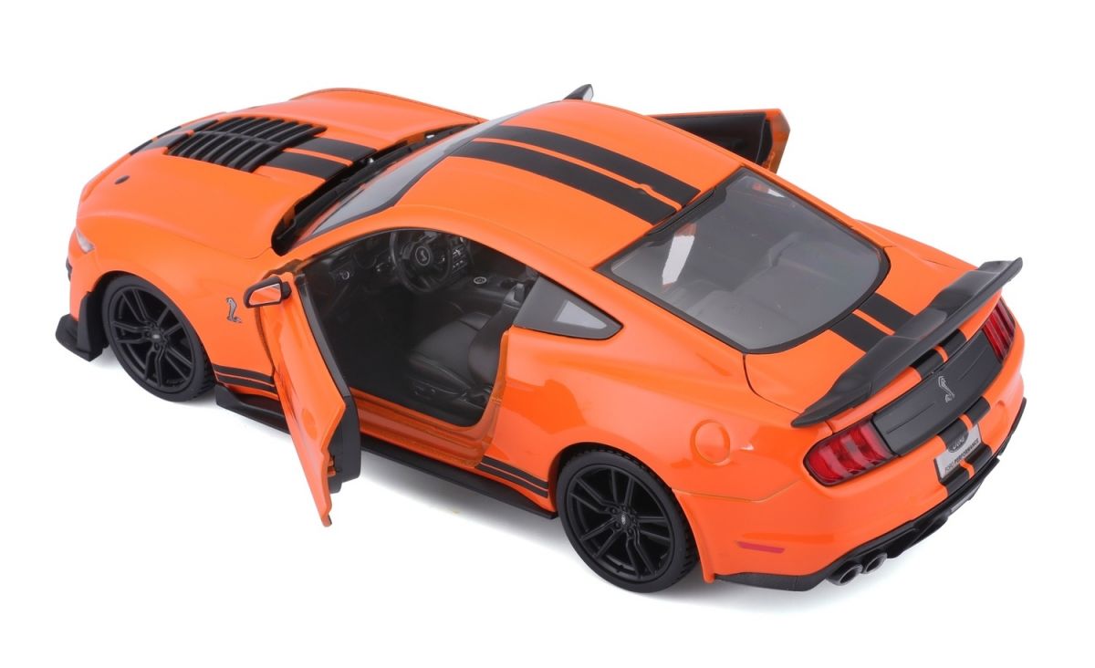 Автомодель в масштабе 1:24 - 2020 Ford Mustang Shelby GT500 оранжевый  фото 12