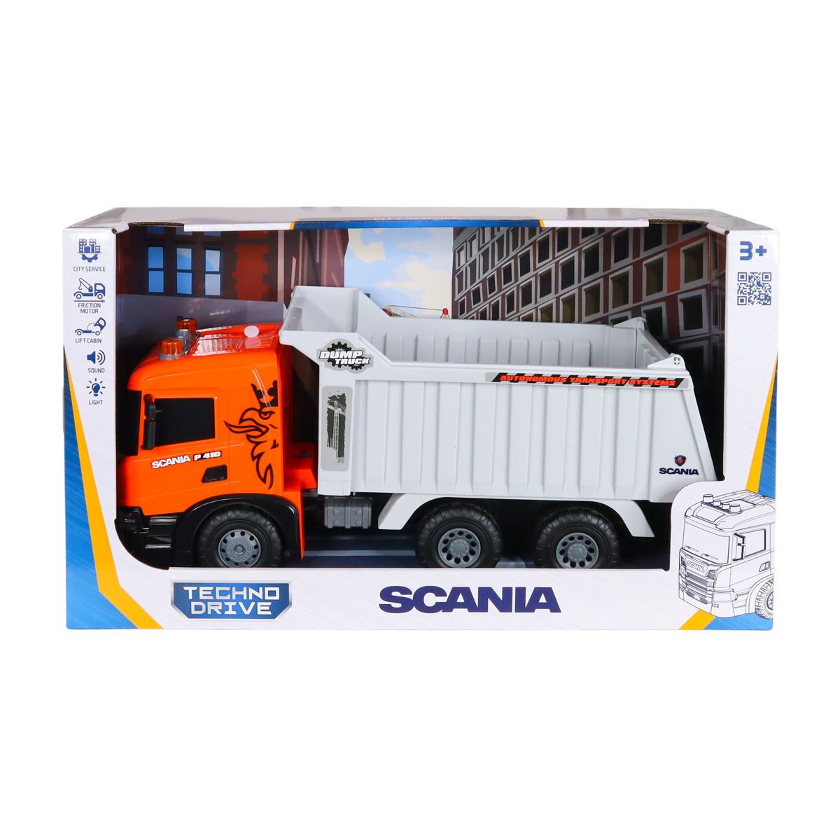 Автомодель серии Super Big Truck – Самосвал Scania (свет, звук)  фото 12